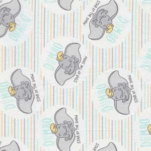 Dumbo's Circus - White Novelty Fat Quarter by Camelot Fabrics