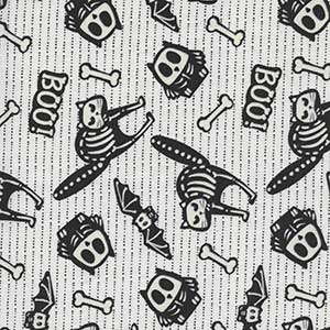 Glow Ghosts - White Halloween Fat Quarter by Henry Glass