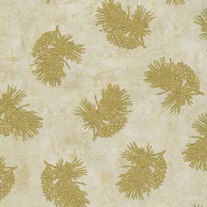 Winter's Grandeur - Cream Floral Fat Quarter by Robert Kaufman