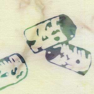 Creative Batiks - Cream Novelty Fat Quarter | Batik Textiles 4740