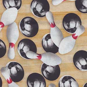 Sports Life - White Novelty Fat Quarter by Robert Kaufman