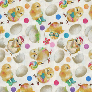 Back to the farm - White Novelty Fat Quarter by 3 Wishes