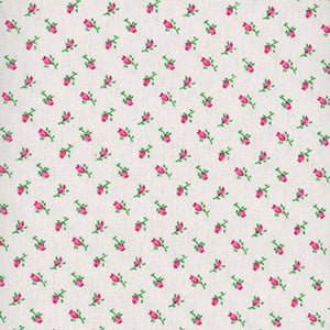 Comfy Prints Flannel - White Floral Fat Quarter by AE Nathan