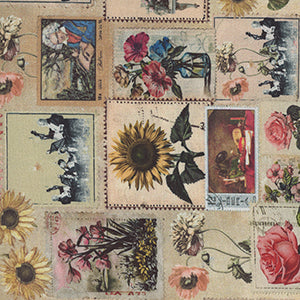 S-Classically Yours - Cream Floral Fat Quarter by Blank Quilting