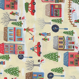 Christmas Miniatures II - White Christmas Fat Quarter by P&B Textiles