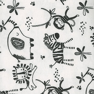 Safari - White Novelty Fat Quarter by 3 Wishes
