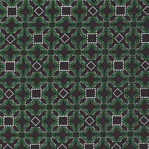Embroidered Elegance - Green Geometric Fat Quarter by Benartex