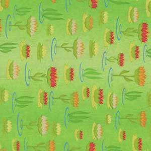 Hip Hop - Green Novelty Fat Quarter by Quilting Treasures