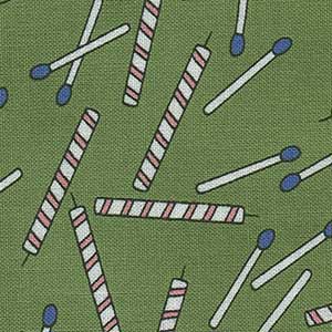 Birthday Matches - Green Novelty Fat Quarter | Michael Miller DH8797-GREE