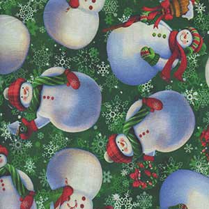 Whirlwind - Green Christmas Fat Quarter by Quilting Treasures