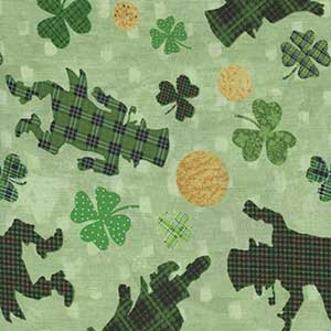 Hello Lucky - Green St. Patrick's Fat Quarter by Henry Glass