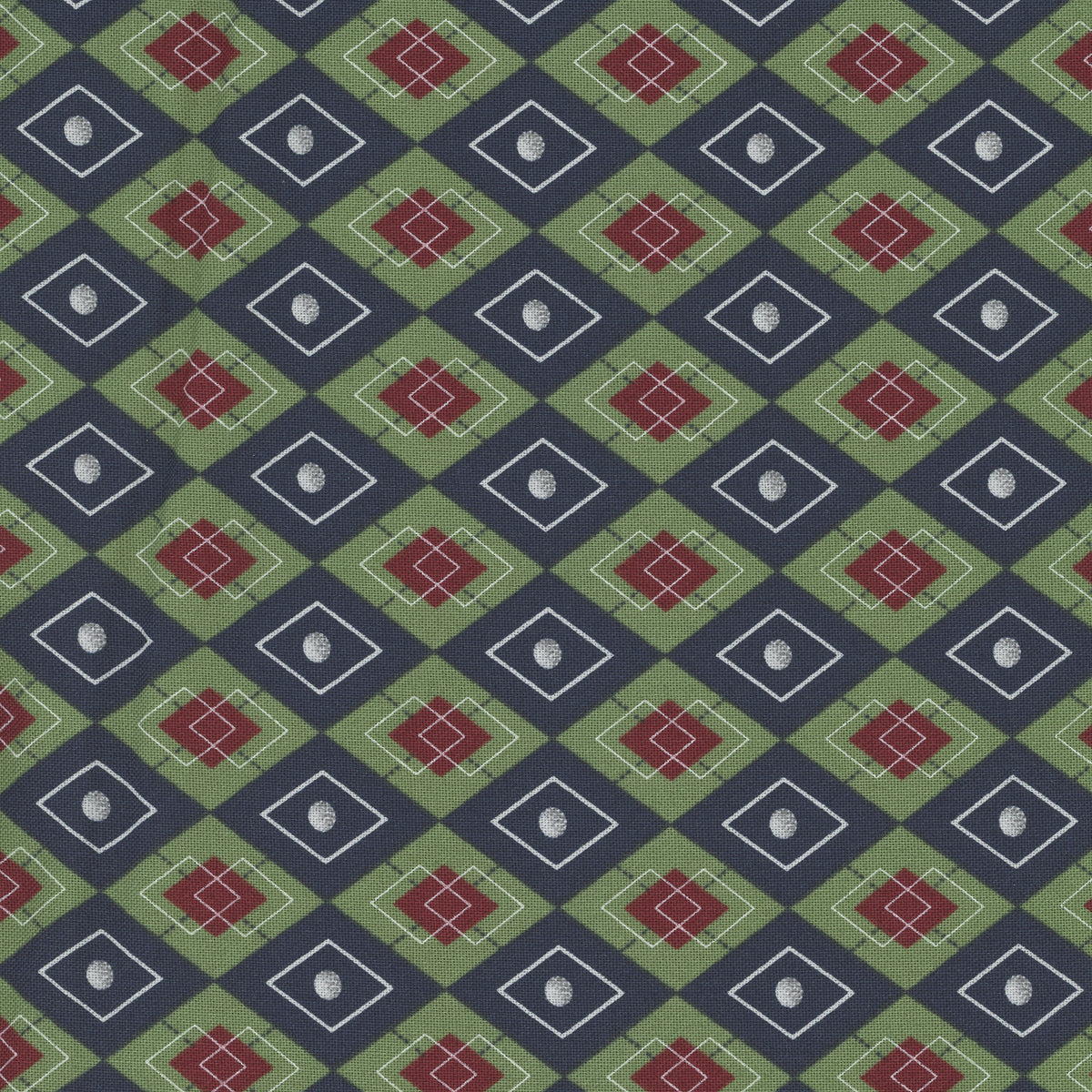 Hole in One - Green Geometric Fat Quarter by Northcott