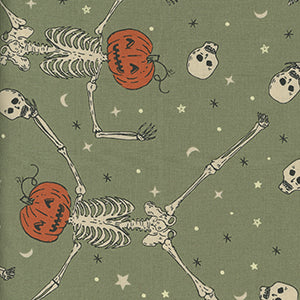 Home Sweet Haunt - Green Halloween Fat Quarter by Moda