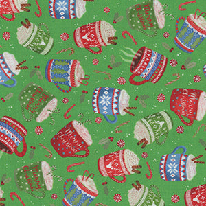 Christmas Miniatures II - Green Christmas Fat Quarter by P&B Textiles