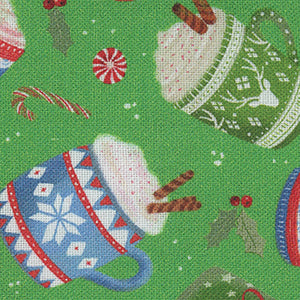 Christmas Miniatures II - Green Christmas Fat Quarter | P&B Textiles 04724-G