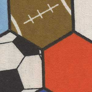 All Star Sports - Multicolor Novelty Fat Quarter | Camelot Fabrics 61190-201B