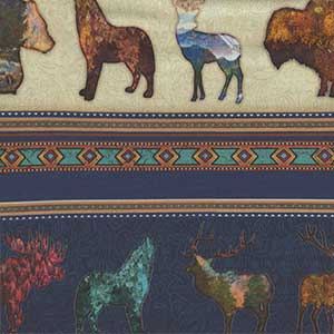 Untamed - Multicolor Novelty Fat Quarter by Quilting Treasures