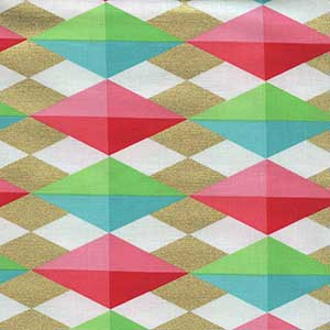 Diamond Holiday - Multicolor Christmas Fat Quarter by Michael Miller