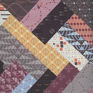 Coco Chic - Multicolor Geometric Fat Quarter by Quilting Treasures