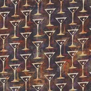 Cocktail Hour - Multicolor Novelty Fat Quarter by Quilting Treasures