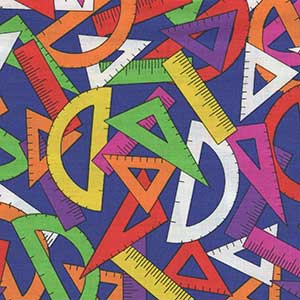 Top of the Class - Multicolor Novelty Fat Quarter by Blank Quilting