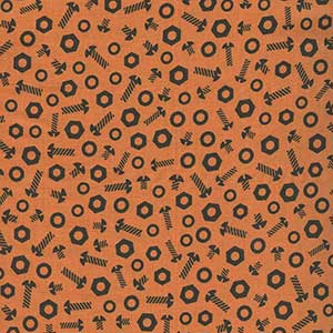 Rollicking Robots - Orange Novelty Fat Quarter by Patrick Lose Fabrics
