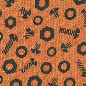 Rollicking Robots - Orange Novelty | Patrick Lose Fabrics 10040-59