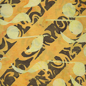 Banyan Music Notes - Orange Geometric Fat Quarter by Northcott