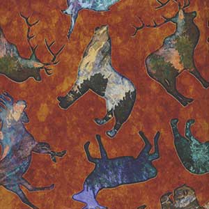 Untamed - Orange Novelty Fat Quarter by Quilting Treasures