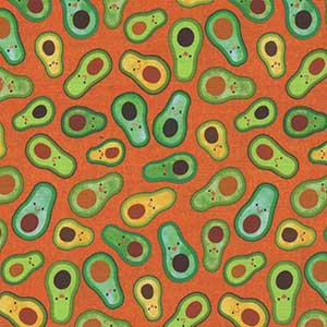 Chili Smiles - Orange Novelty Fat Quarter by Robert Kaufman