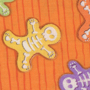Glow Ghosts - Orange Christmas Fat Quarter | Henry Glass 9602G-33