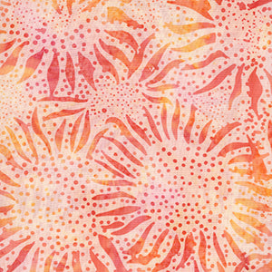 Hoffman Print - Orange Floral Fat Quarter by Hoffman California
