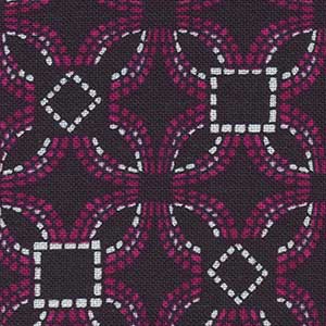 Embroidered Elegance - Pink Geometric | Benartex 07914-22