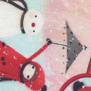 Warm Wishes - Pink Christmas Fat Quarter | Quilting Treasures 27496-P