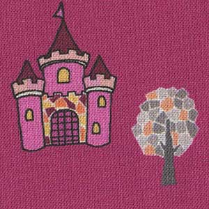 Castle View - Pink Novelty Fat Quarter | Michael Miller CX8848-BERR