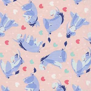 Winnie the Pooh Bee Happy - Pink Novelty Fat Quarter by Camelot Fabrics