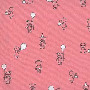 Bear Cubs - Pink Novelty Fat Quarter by Michael Miller