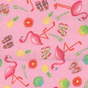 Comfy Prints Flannel - Pink Novelty Fat Quarter by AE Nathan