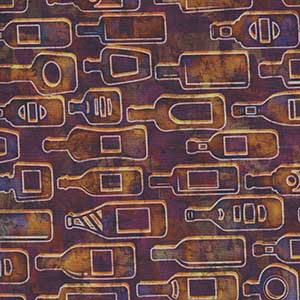 Cocktail Hour - Purple Novelty Fat Quarter by Quilting Treasures