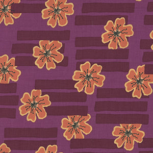 Misc - Purple Floral Fat Quarter by RJR
