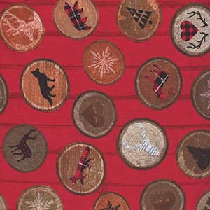 Warm Winter Wishes - Red Novelty Fat Quarter by Studio E