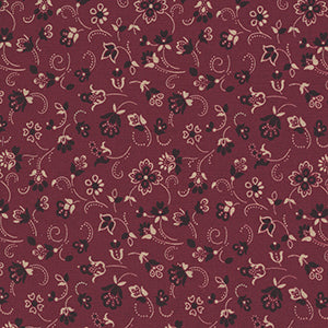 Oxford Archival - Red Floral Fat Quarter by Quilting Treasures
