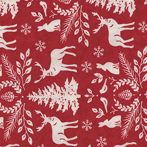 Woodland Winter - Red Christmas Fat Quarter by Moda