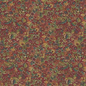 Ophelia - Rust Floral Fat Quarter by Quilting Treasures