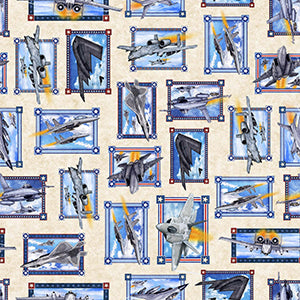 Patriot - Tan Patriotic Fat Quarter by Quilting Treasures