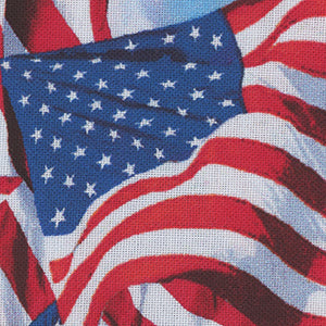 All American Flags - Red/Blue 108" Wide Back | Benartex 14727W-10
