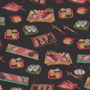 Order Up - Black Novelty by Quilting Treasures