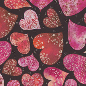 Love Struck - Black Valentine by Quilting Treasures