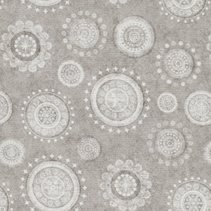 Holly Jolly - Gray Geometric by Quilting Treasures