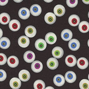 Creepy & Kooky Glow - Black Halloween by Blank Quilting
